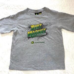 John Deere Kids Tee in Gray with Dirt Magnet Graphic